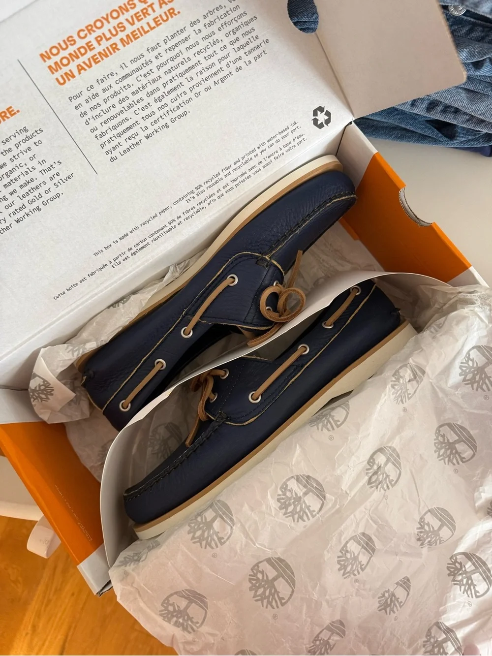 Timberland Dark Blue 2-Eye Leather Boat Shoe